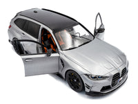 2024 BMW M3 Competition M xDrive Touring Frozen Pure Gray Metallic with Black Top 1/18 Diecast Model Car by Solido image 2