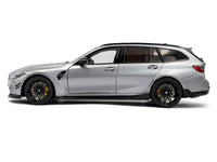 2024 BMW M3 Competition M xDrive Touring Frozen Pure Gray Metallic with Black Top 1/18 Diecast Model Car by Solido image 3