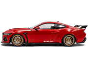 2024 Ford Shelby Mustang Super Snake Race Red with White Stripes 1/18 Diecast Model Car by Solido image 3