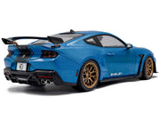 2024 Ford Shelby Mustang Super Snake Grabber Blue Metallic with Black Stripes 1/18 Diecast Model Car by Solido image 4