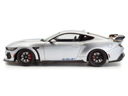 2024 Ford Shelby Mustang Super Snake Gray Metallic with Blue Stripes 1/18 Diecast Model Car by Solido image 3
