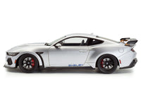 2024 Ford Shelby Mustang Super Snake Gray Metallic with Blue Stripes 1/18 Diecast Model Car by Solido image 3