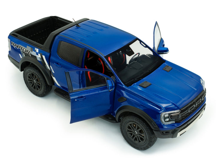 2024 Ford Ranger Raptor Pickup Truck Blue Lightning Metallic 1/18 Diecast Model Car by Solido image 2
