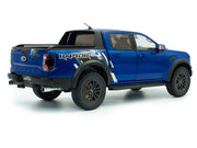 2024 Ford Ranger Raptor Pickup Truck Blue Lightning Metallic 1/18 Diecast Model Car by Solido image 5