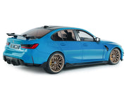 2024 BMW M3 Competition Daytona Beach Blue with Carbon Top 1/18 Diecast Model Car by Solido image 5