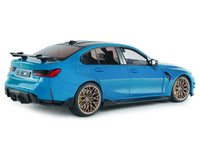 2024 BMW M3 Competition Daytona Beach Blue with Carbon Top 1/18 Diecast Model Car by Solido image 5