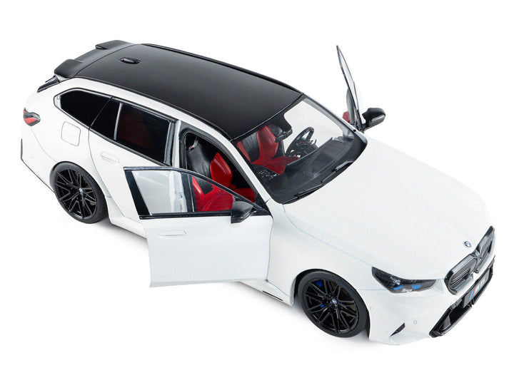 2025 BMW M5 Touring Alpine White with Black Top 1/18 Diecast Model Car by Solido image 2