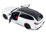 2025 BMW M5 Touring Alpine White with Black Top 1/18 Diecast Model Car by Solido image 4