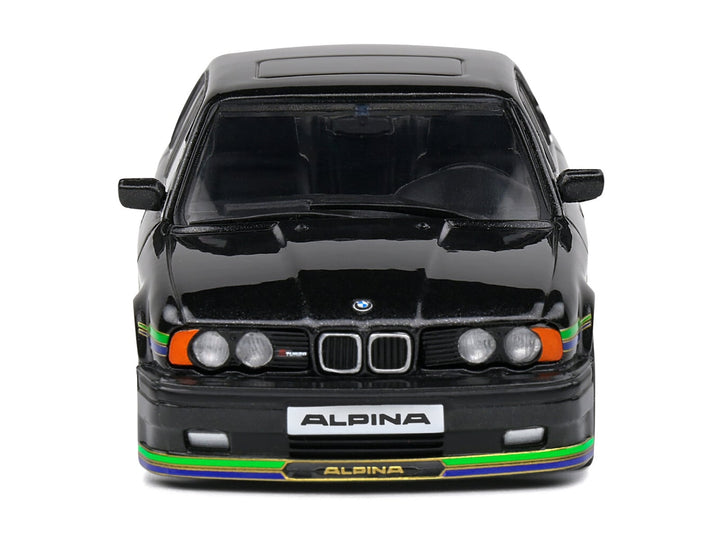 1994 BMW E34 Alpina B10 BiTurbo Black Metallic with Green Graphics 1/43 Diecast Model Car by Solido image 2