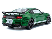 2020 Ford Mustang Shelby GT500 Fast Track Eruption Green Metallic with White Stripes 1/43 Diecast Model Car by Solido image 3