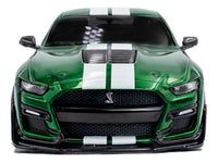 2020 Ford Mustang Shelby GT500 Fast Track Eruption Green Metallic with White Stripes 1/43 Diecast Model Car by Solido image 4