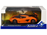Koenigsegg Jesko Attack Tang Orange Metallic with Black Stripes 1/43 Diecast Model Car by Solido image 3