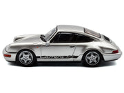 1994 Porsche 911 (964) RS Silver Metallic with Black Stripes 1/43 Diecast Model Car by Solido image 2