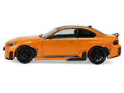 2024 BMW M2 M Performance Papaya Orange Metallic with Black Top 1/43 Diecast Model Car by Solido image 2