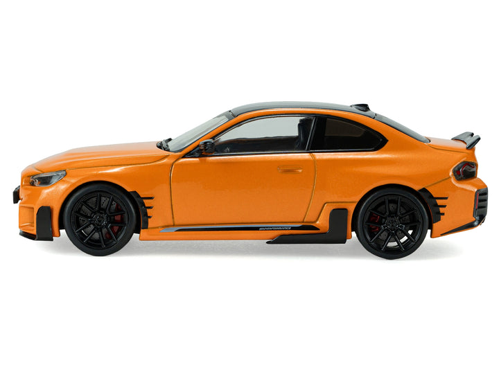 2024 BMW M2 M Performance Papaya Orange Metallic with Black Top 1/43 Diecast Model Car by Solido image 2