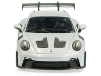 2023 Porsche 911 (992) GT3 RS Ice Gray Metallic with Pyro Red Stripes 1/43 Diecast Model Car by Solido image 4