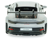 2023 Porsche 911 (992) GT3 RS Ice Gray Metallic with Pyro Red Stripes 1/43 Diecast Model Car by Solido image 5