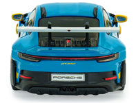 2023 Porsche 911 (992) GT3 RS "Tribute to 24 Hours of Daytona 2003" Riviera Blue with Yellow Stripes 1/43 Diecast Model Car by Solido image 5