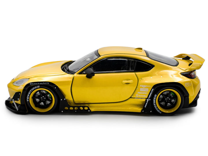 2022 Toyota Pandem GR86 Yellow 1/43 Diecast Model Car by Solido image 2