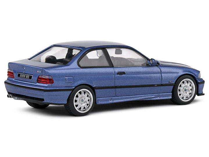 1999 BMW E36 M3 Coupe Estoril Blue Metallic 1/43 Diecast Model Car by Solido image 2