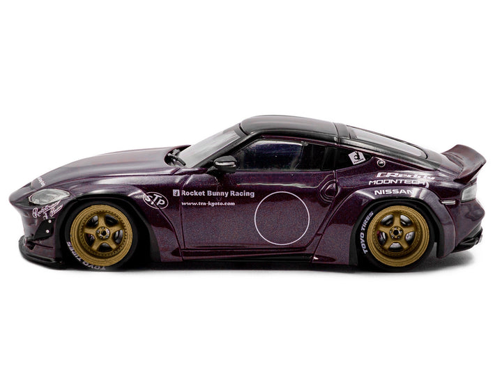2022 Nissan Pandem Fairlady Z RHD (Right Hand Drive) Purple Metallic with Black Top 1/43 Diecast Model Car by Solido image 2
