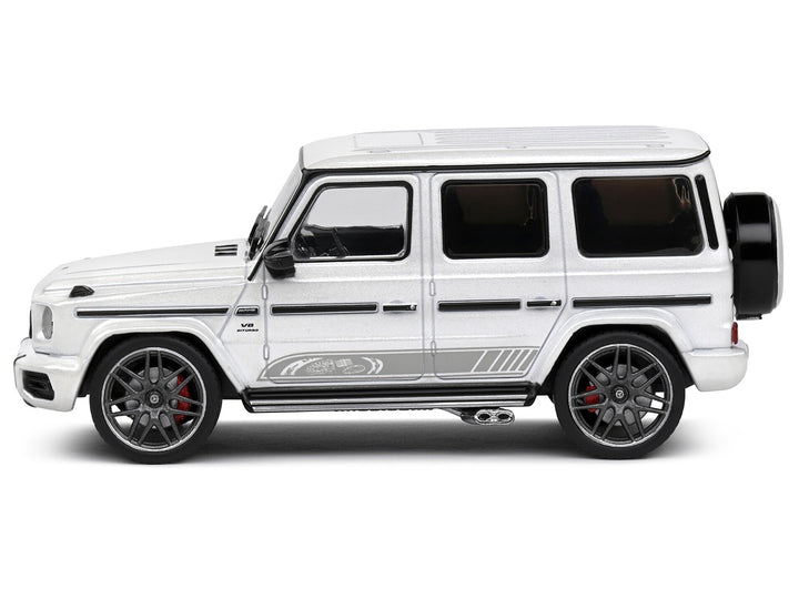 2022 Mercedes-Benz AMG G63 Diamond White Metallic with Graphics 1/43 Diecast Model Car by Solido image 2