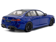 2024 BMW M5 Sedan Marina Bay Blue Metallic with Black Top 1/43 Diecast Model Car by Solido image 3