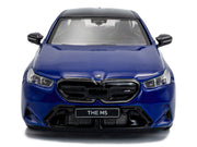 2024 BMW M5 Sedan Marina Bay Blue Metallic with Black Top 1/43 Diecast Model Car by Solido image 4