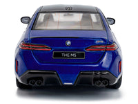 2024 BMW M5 Sedan Marina Bay Blue Metallic with Black Top 1/43 Diecast Model Car by Solido image 5