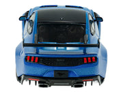 2025 Ford Mustang GTD Indulgent Blue Metallic with Black Top 1/43 Diecast Model Car by Solido image 5