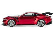 2025 Ford Mustang GTD Chroma Flame Red Metallic with Black Stripes 1/43 Diecast Model Car by Solido image 2