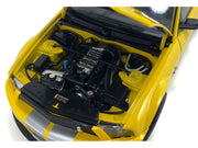 2007 Ford Shelby GT500 Yellow with Silver Stripes "Shelby Collectibles" Series 1/18 Diecast Model Car by ACME image 3