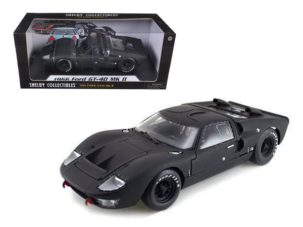 Shelby Collectibles 1966 Ford GT40 Mk II matte black 1:18 SC412M-BK, view 1
