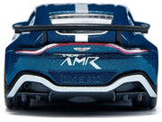 Aston Martin Vantage GT4 Blue Metallic with White Stripes Diecast Model Car by Siku image 3