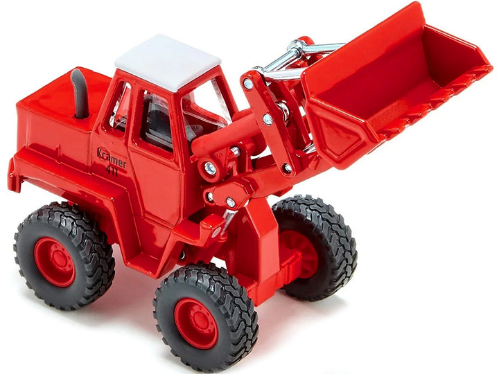 Kramer 411 Wheel Loader Red with White Top 1/50 Diecast Model by Siku image 2
