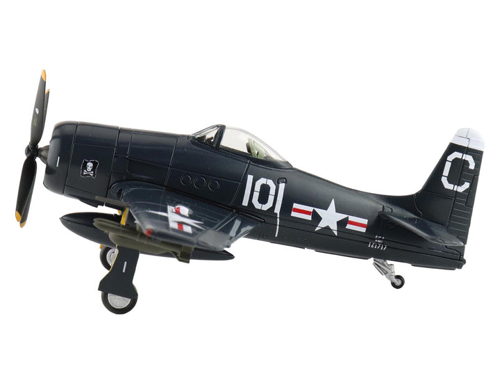 Grumman F8F-2 Bearcats Fighter Aircraft "121717 VF-61 Jolly Rogers" (1949) United States Navy "SkyMax Flying Heroes" Series 1/72 Diecast Model by Hobby Master image 2