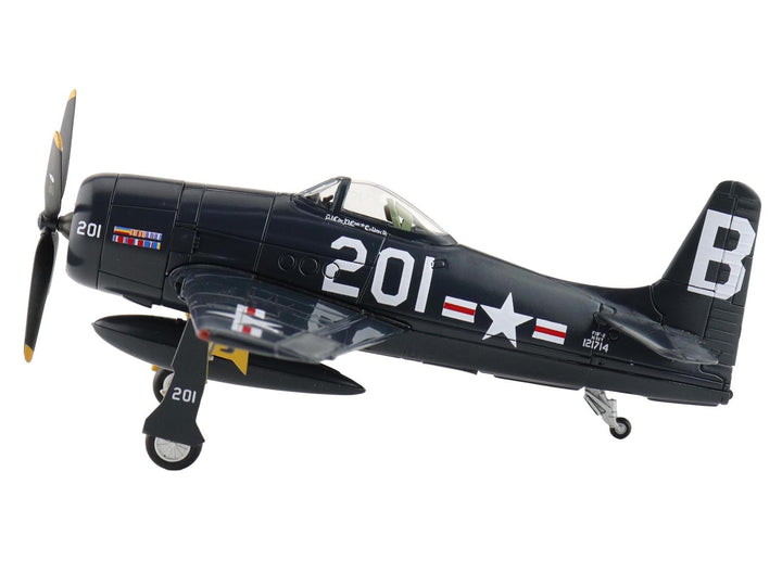 Grumman F8F-2P Bearcats Fighter Aircraft "121714 Duxford (Restored Plane)" (2014) United States Navy "SkyMax Flying Heroes" 1/72 Diecast Model by Hobby Master image 2