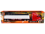 Peterbilt 387 Truck Red with Grain Trailer White "Long Haul Truckers" Series 1/43 Diecast Model by New Ray image 2