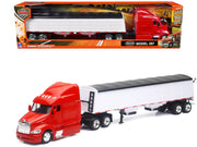 Peterbilt 387 Truck Red with Grain Trailer White "Long Haul Truckers" Series 1/43 Diecast Model by New Ray image 3
