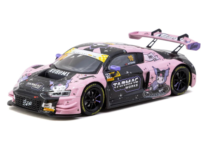 Audi R8 LMS GT3 evo II #10 Adderly Fong "Uno Racing Team - Kuromi" "Macau GT Cup - FIA GT World Cup" (2024) with A4 Poster "Hobby43" Series 1/43 Diecast Model Car by Tarmac Works image 2