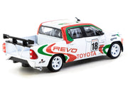 Toyota Hilux Pickup Truck RHD (Right Hand Drive) #18 White with Red and Green Graphics "Hobby64" Series 1/64 Diecast Model Car by Tarmac Works image 3