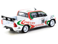 Toyota Hilux Pickup Truck RHD (Right Hand Drive) #18 White with Red and Green Graphics "Hobby64" Series 1/64 Diecast Model Car by Tarmac Works image 3