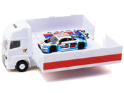 Audi R8 LMS GT3 evo II #30 James Yu "Uno Racing Team" "Macau GT Cup - FIA GT World Cup" (2024) with Plastic Transporter Packaging and Collectible Tarmac Cards "Hobby64" Series 1/64 Diecast Model Car by Tarmac Works image 5