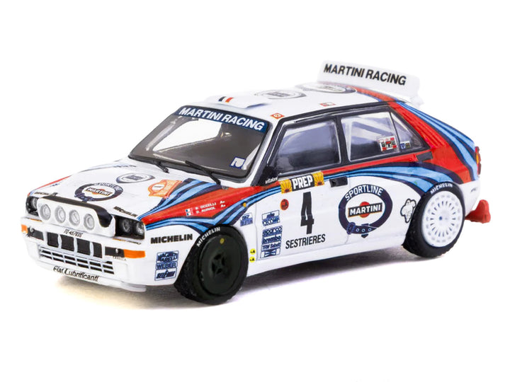 Lancia Delta HF Integrale #4 Didier Auriol - Bernard Occelli "Martini Racing" Winner "Monte Carlo Rally" (1992) "Hobby64" Series 1/64 Diecast Model Car by Tarmac Works image 2