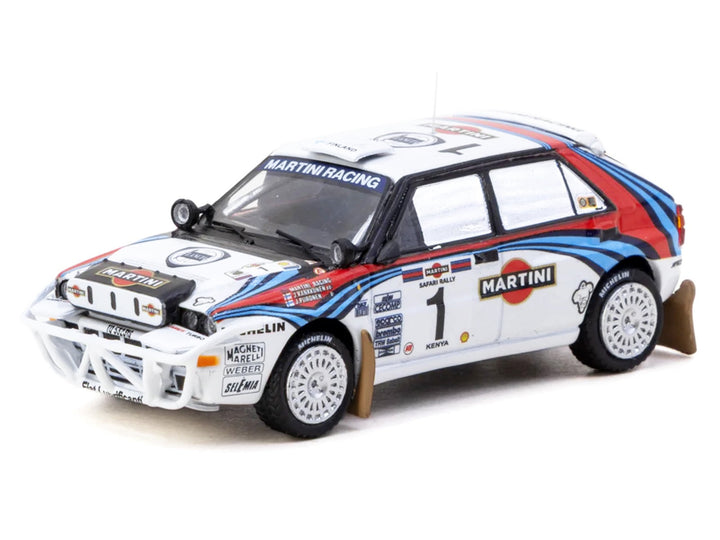 Lancia Delta HF Integrale #1 Juha Kankkunen - Juha Piironen "Martini Racing" 2nd Place "Safari Rally" (1992) "Hobby64" Series 1/64 Diecast Model Car by Tarmac Works image 2