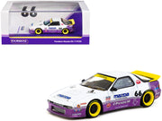 Mazda RX-7 FC3S Pandem RHD (Right Hand Drive) #66 White and Purple with Graphics "Hobby64" Series 1/64 Diecast Model Car by Tarmac Works image 3