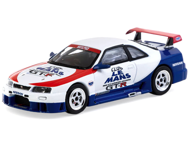 Nissan Nismo GT-R LM RHD (Right Hand Drive) "1995 Launch Version" White with Red and Blue Accents "Hobby64" Series 1/64 Diecast Model Car by Tarmac Works image 2