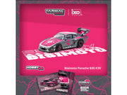 Porsche 935 K3V Bisimoto Gray Metallic with Pink Hood and Top with Tarmac Cards "Hobby64" Series 1/64 Diecast Model by Tarmac Works image 3