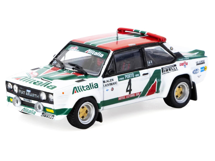 FIAT 131 ABARTH Rally #4 Markku Alen - Ilkka Kivimaki Winner "Rallye de Portugal - Vinho do Porto" (1978) "Hobby64" Series 1/64 Diecast Model Car by Tarmac Works image 2