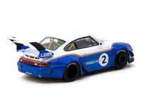 RWB 993 #2 "Liberty Walk" White and Blue Metallic with Container Packaging "Hobby64" Series 1/64 Diecast Model Car by Tarmac Works image 3